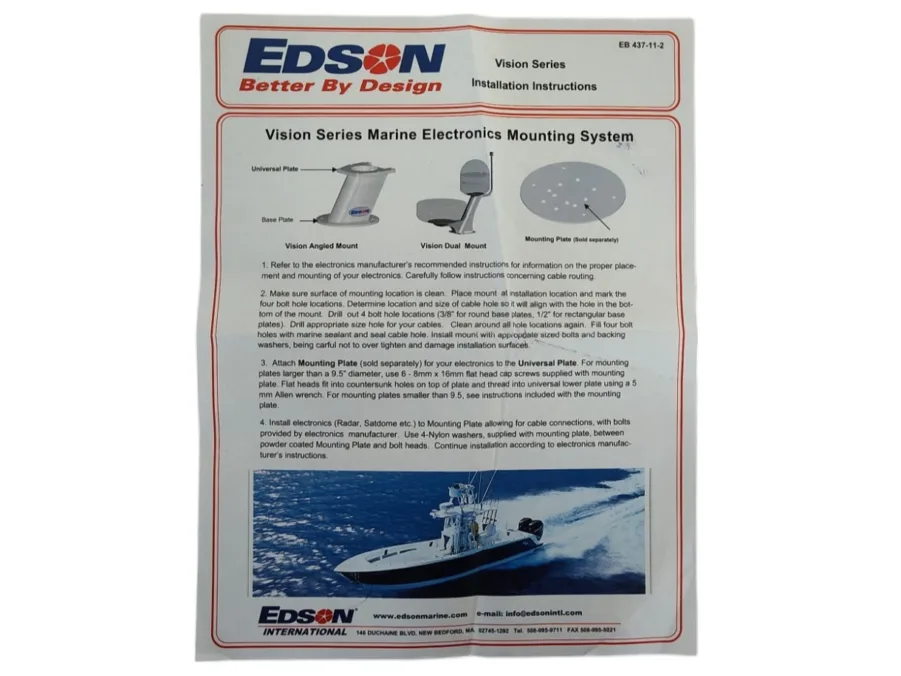 Edson Vision Series Modular 6" Vertical Base *NEW* - 6873 68730 Radar Sat Mount Tower - Image 13