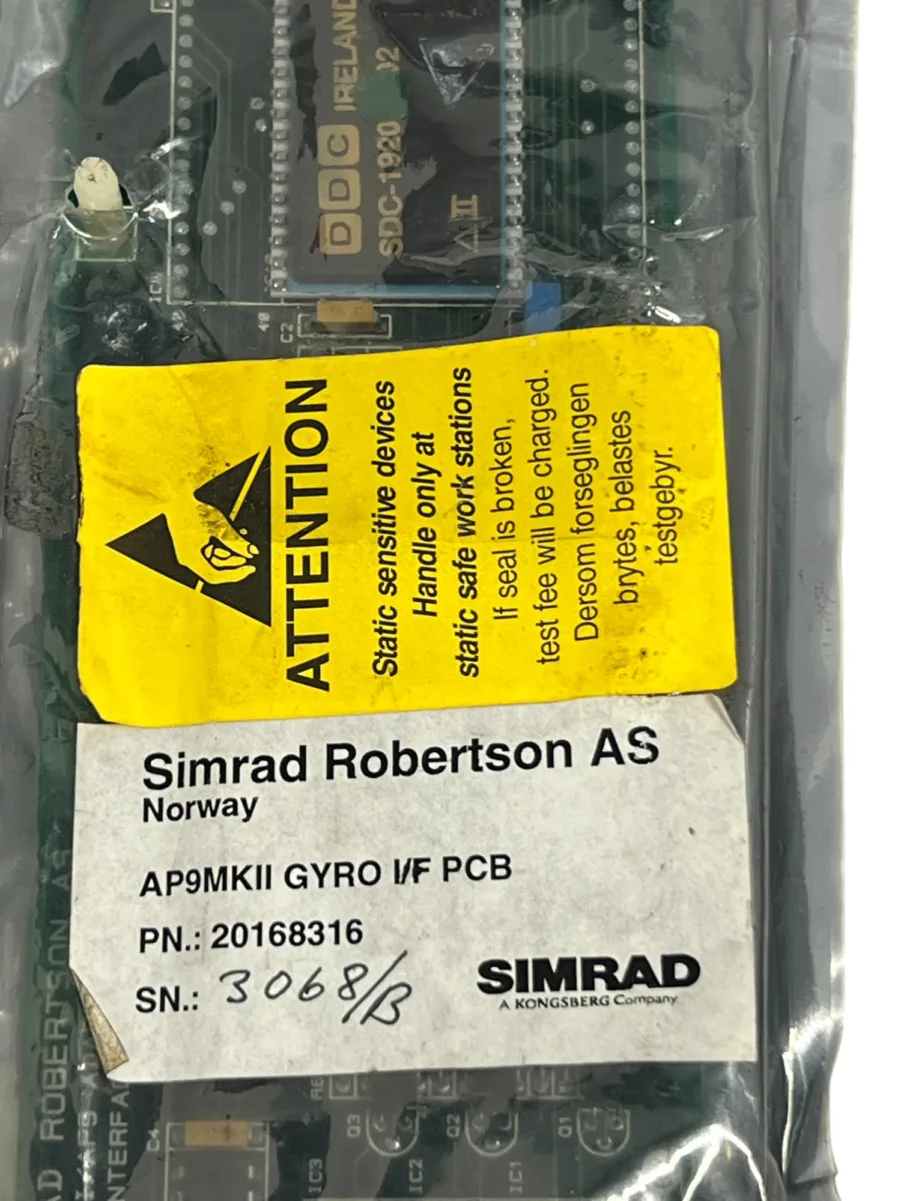 Simrad Robertson 20168316 AP9 MK2 MKII Gyro I/F Interface PCB - *NEW OLD STOCK* - Image 3