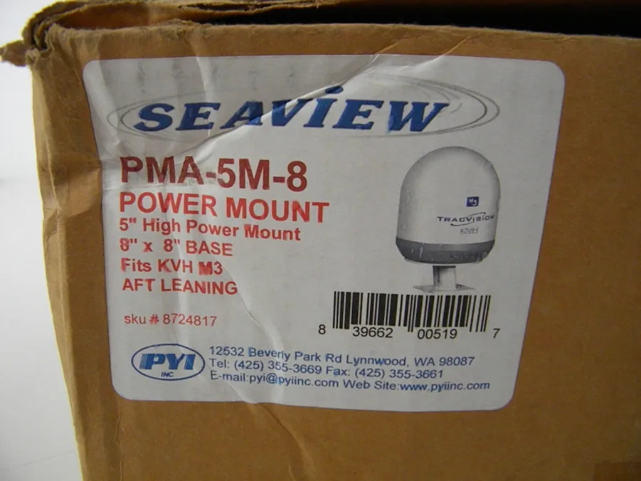 SeaView PMA-5M-8 5" Aft Leaning Power Mount f/ KVH M3 Satcom Dome - New-Old-Stock - Free Shipping - Image 2