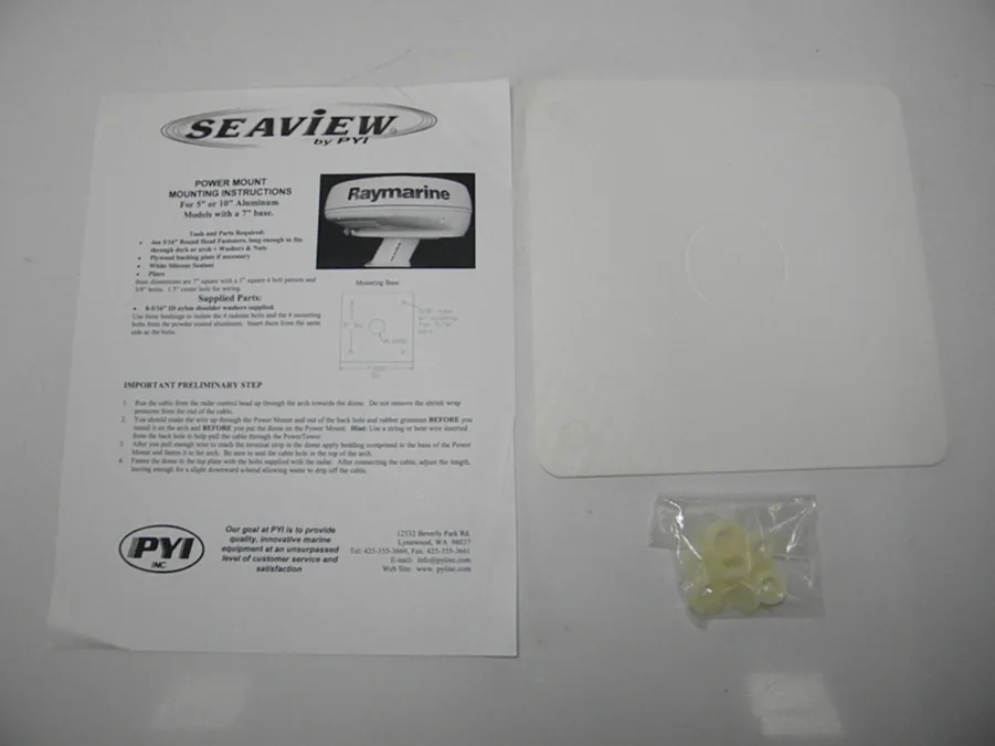 SeaView PMA-5M-8 5" Aft Leaning Power Mount f/ KVH M3 Satcom Dome - New-Old-Stock - Free Shipping - Image 9