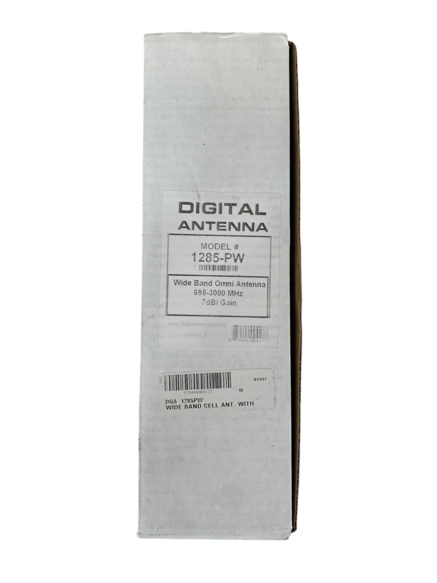 Digital Antenna 1285-PW Wideband 695-3000 MHz Bullet Antenna With Deck Mount - 7dBi Gain **New**
