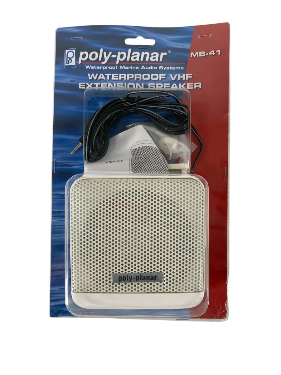 Poly-Planar MB-41W Waterproof VHF Marine Extension Audio Speaker - White **New**
