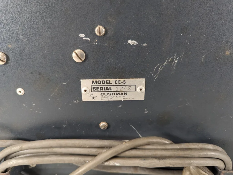 Cushman Electronics CE-5 Communications Monitor - Powers On - For Parts - Image 6