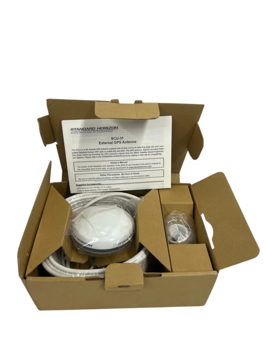 Standard Horizon SCU-31 GPS Smart Antenna With NMEA 0183 Output For Marine Navigation