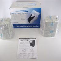 Speco SP5AWXTW 5.25" Indoor/Outdoor Speakers White with Transformer 90 Day Warranty *New*