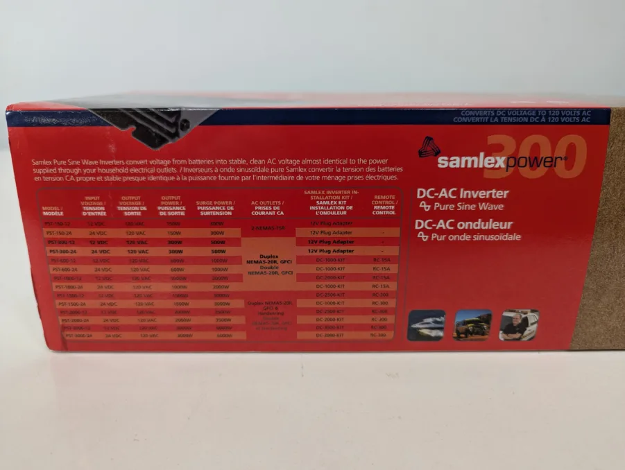 Samlex PST-300-12 300W Pure Sine Wave Inverter 12V Input NEW - Image 3