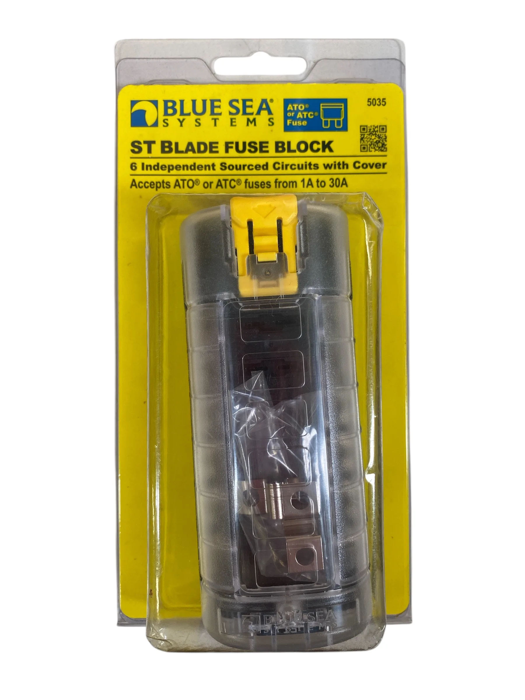 Blue Sea 5056100 - Water Resistant ST-Blade Fuse Block w/Cover [5056100 Blue Sea 5056100 - Water Resistant ST-Blade Fuse Block w/Cover [5056100