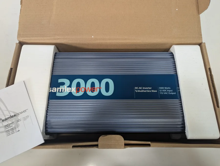 Samlex SAM-3000-12 Modified Sine Wave Inverter 12VDC Input 115VAC Output 3000W New Open Box