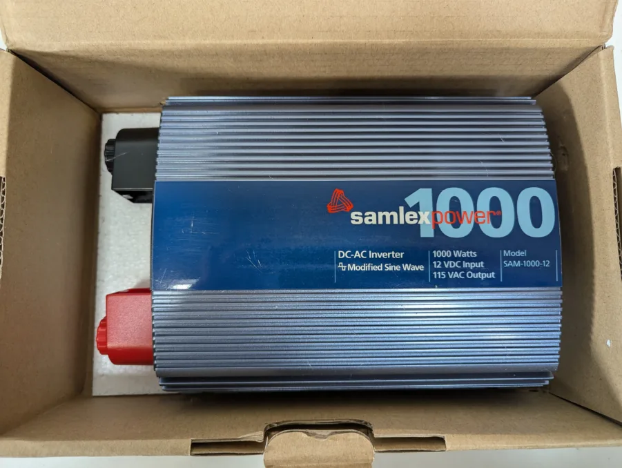 Samlex SAM-1000-12 Modified Sine Wave Inverter 12VDC Input 115VAC Output 1000W NEW - Image 2