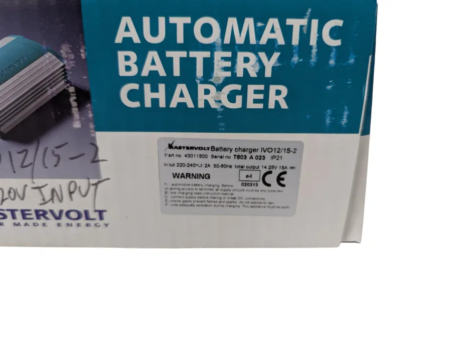 Mastervolt IVO 12/15-2 43011500 Battery Charger For 12V Systems - 220VAC Input -NEW Open Box - Image 5
