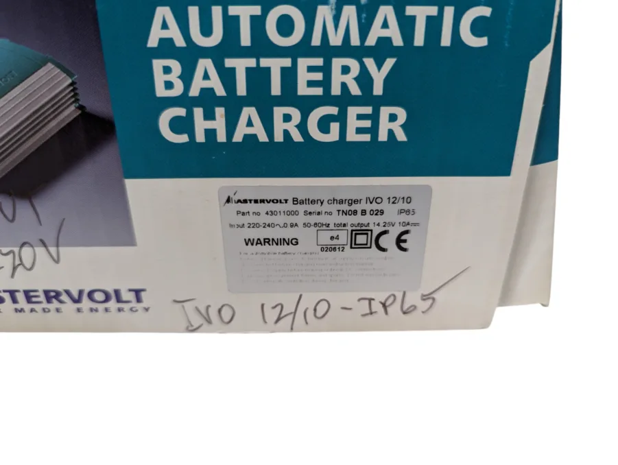 Mastervolt IVO 12/10 43011000 Battery Charger For 12V Systems - 220VAC Input NEW- Open Box - Image 4