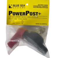 Blue Sea Systems 2101 PowerPost+ 1/4" Battery Terminal W/ 8-Screw Distribution Bus **New**
