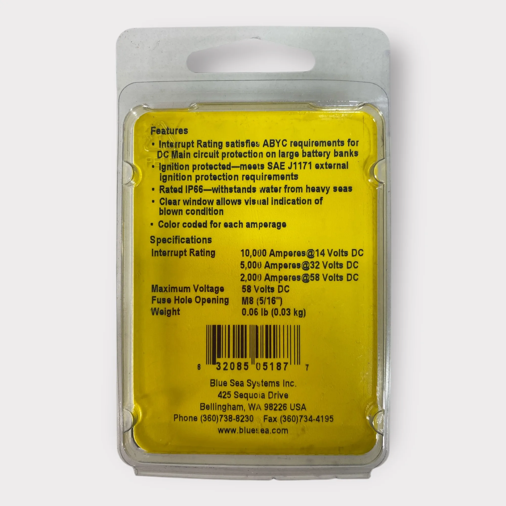 Morsettiera Porta Fusibili MRBF Blue Sea Systems, Per Batterie Marine E Inverter, Con Copertura Isolante
