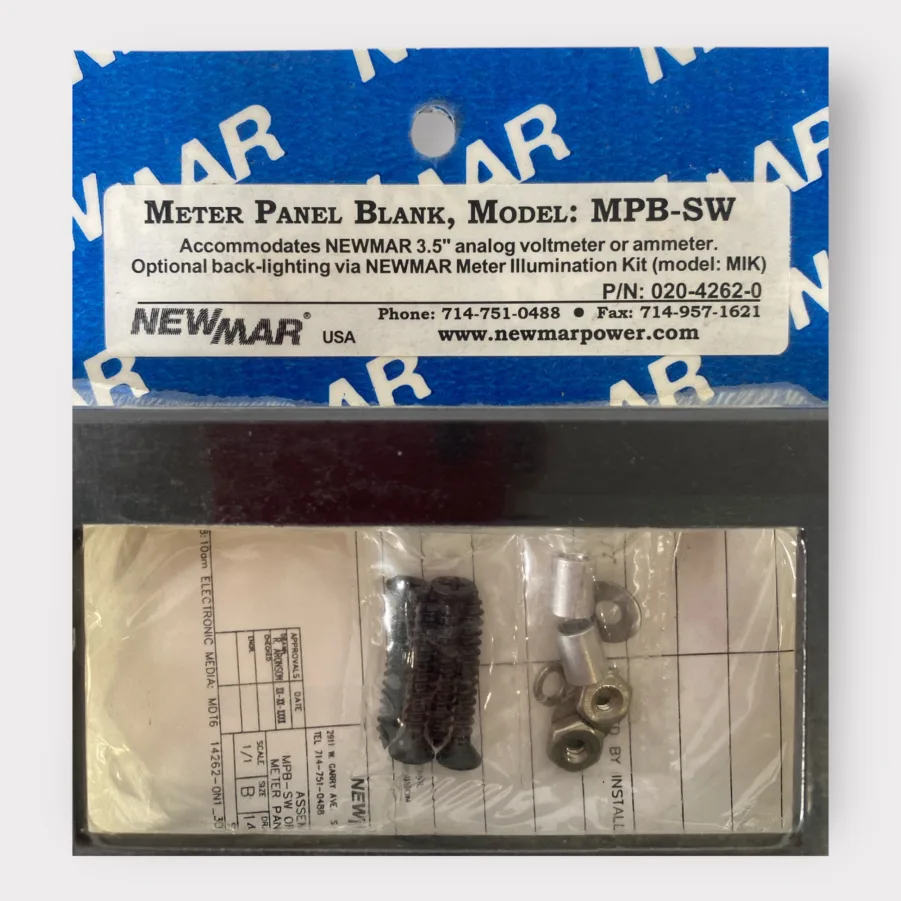 Newmar MPB-SW Blank Meter Panel For Newmar 3.5" Analog Voltmeter/ Ammeter 020-4262-0 **New** - Image 2