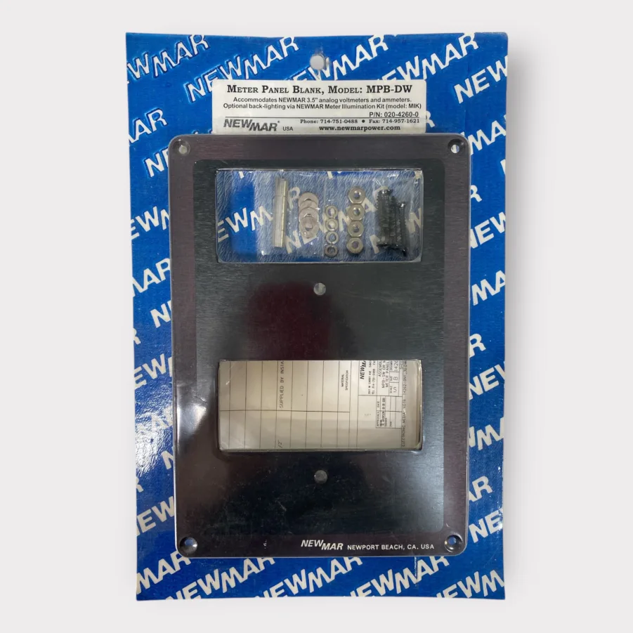 Newmar MPB-DW Blank Meter Panel For Newmar 3.5" Analog Voltmeter/ Ammeter 020-4260-0 **New**