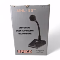 Speco MHL-5S Desktop Paging Microphone For PA System NEW Open Box