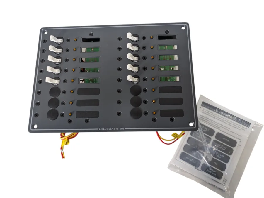 Blue Sea Systems 8377 12/24V 16 Position DC Power Distribution Panel ...