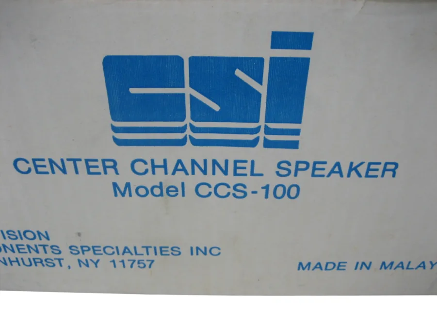 CSI CCS-100 Center Channel Speaker (Black) New Old Stock 90 Day Warranty - Image 7