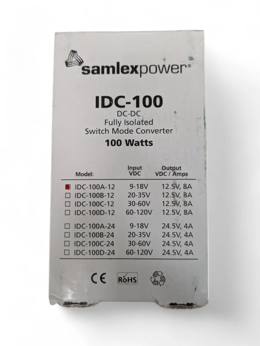Samlex IDC-100A-12 100W DC-DC Converter 9-18V Input 12.5V Output NEW Open Box - Image 2