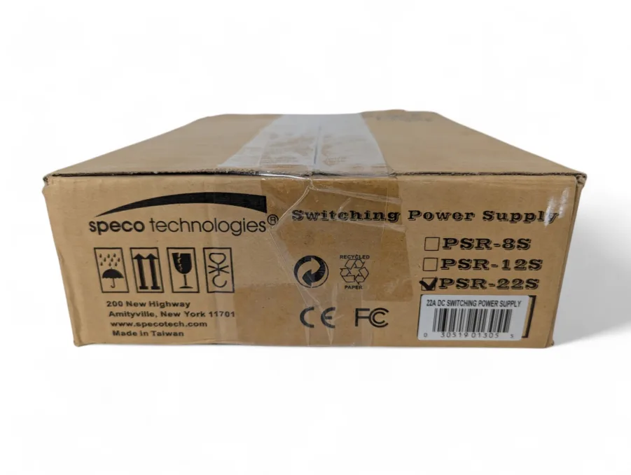 Speco SPT-PSR-22S 110VAC/220VAC Input 13.8V 22A Output Switch Mode DC Power Supply NEW - Image 3