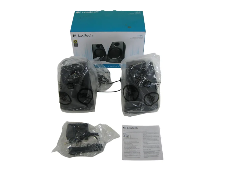 Logitech Z130 Full Stereo Sound PC Speakers New-Old-Stock 90-Day Warranty