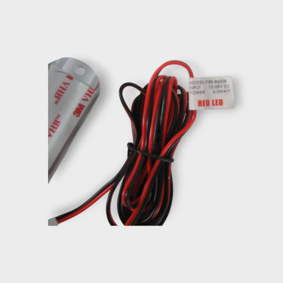 Taco Marine F38-8600R Red LED Deck Light Flat Aluminum Housing 6-Watt NEW - Image 3