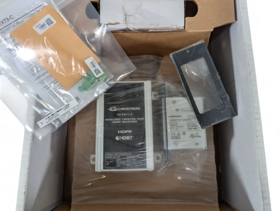 Crestron HD-TX3-C-B HD-RX3-C-B 4K HDBaseT Transmitter/Receiver Pair NEW OPEN BOX - Image 2