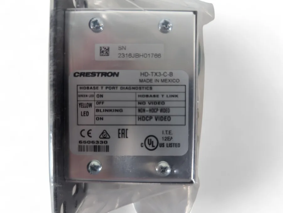Crestron HD-TX3-C-B HD-RX3-C-B 4K HDBaseT Transmitter/Receiver Pair NEW OPEN BOX - Image 4