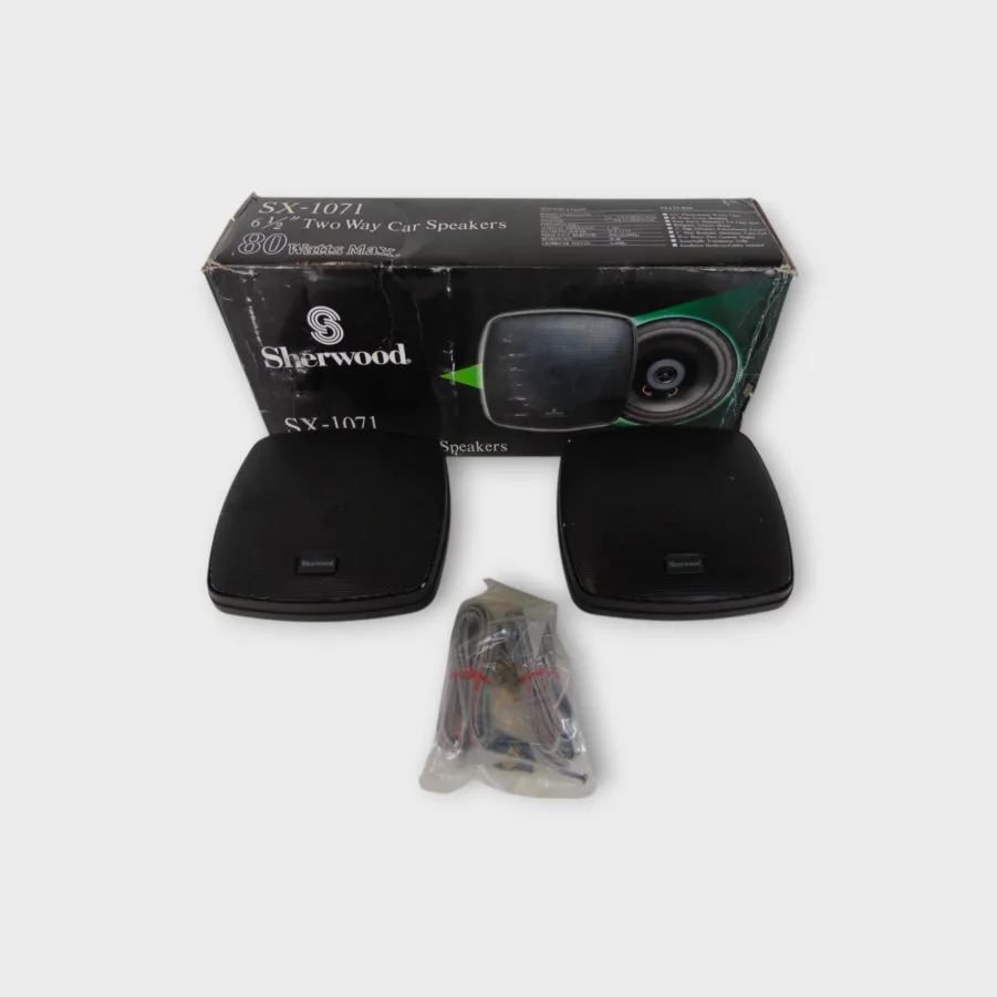 Sherwood SX-1017 6.5" Two Way Car Speakers 80 Watts (Black) Max *New Open Box* Free US Shipping