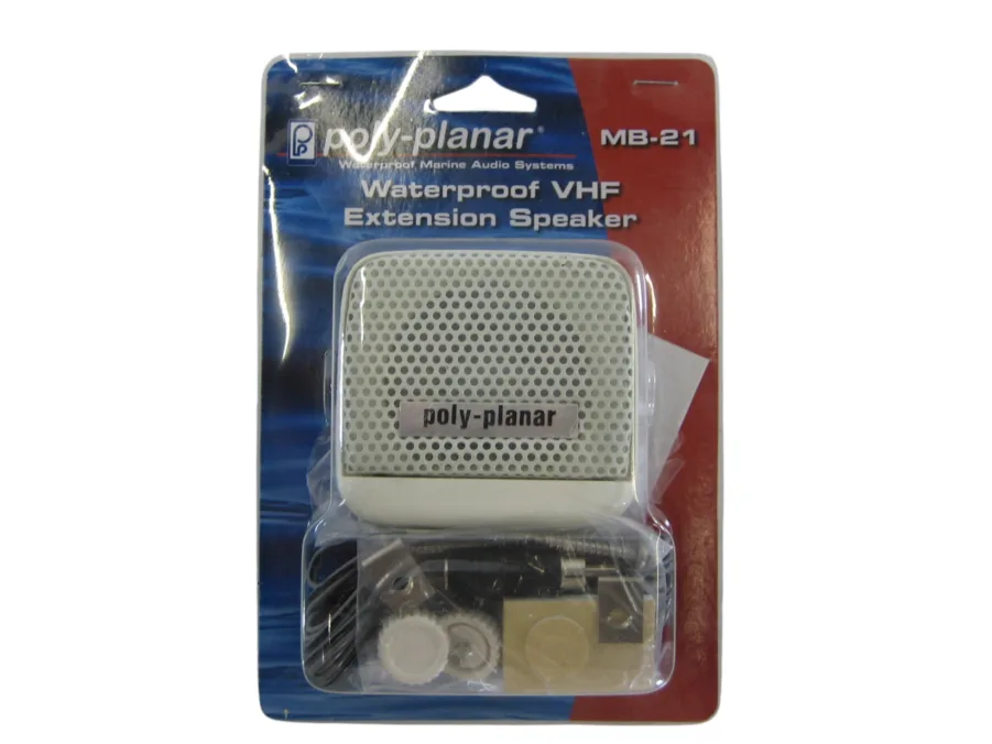 Poly-Planar MB21W Waterproof VHF Marine Extension Speaker (White) New-Old-Stock 90-Day Warranty