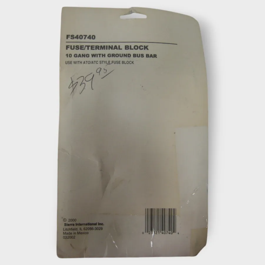 Sierra FS40740 Fuse/Terminal Block 10 Gang With Ground Bus Bar NEW - Image 3