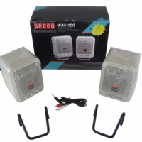 Speco WAS-100 3'' 2-Way Bass Reflex-Ported Amplified Speakers (White) New-Old-Stock 90-Day Warranty