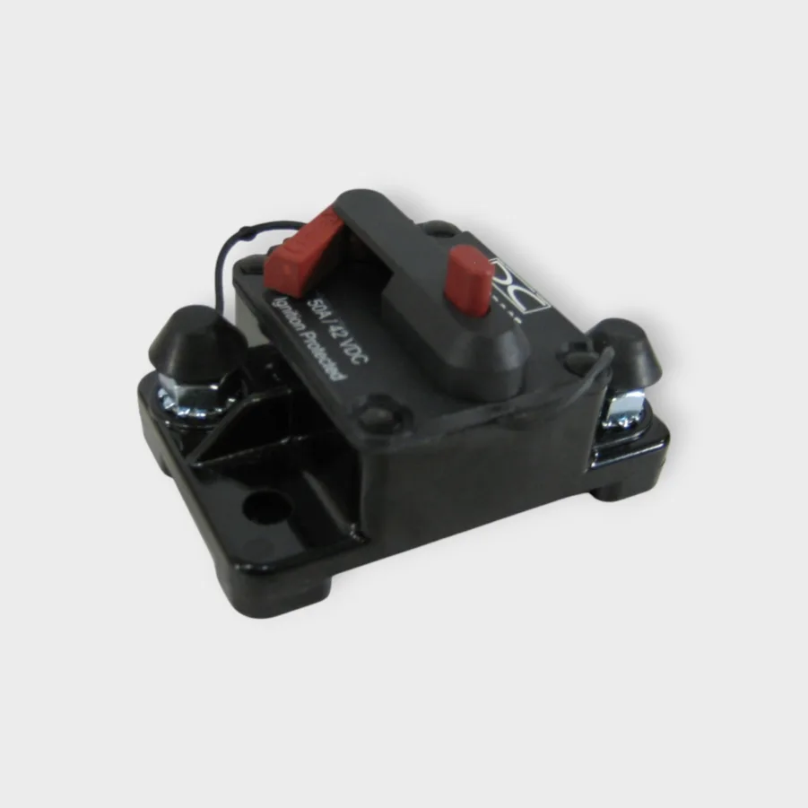 Del City 50 Amp Waterproof Circuit Breaker Auto/Marine/Solar 42V DC Manual Reset - Image 3