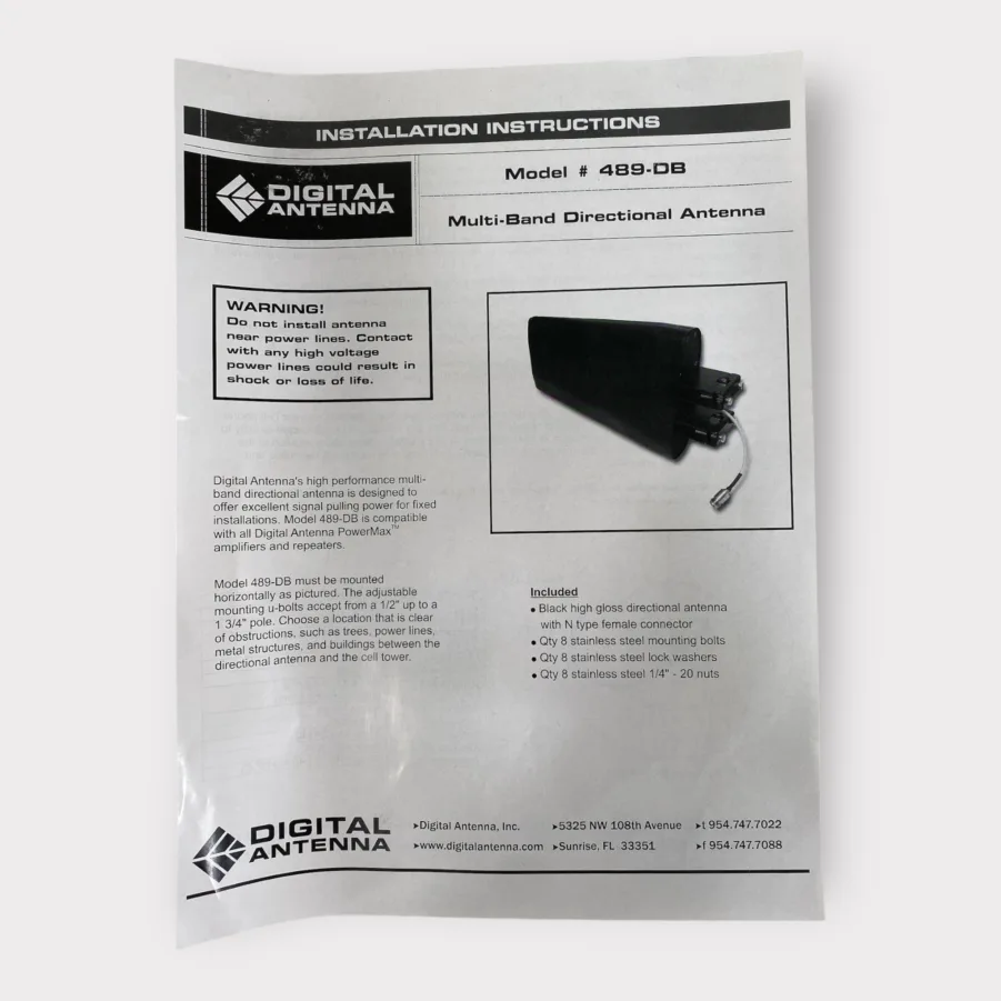 Digital Antenna 489-DB Multi-Band 10 dBi Directional Antenna 800MHz - 2.5GHz **New** - Image 7