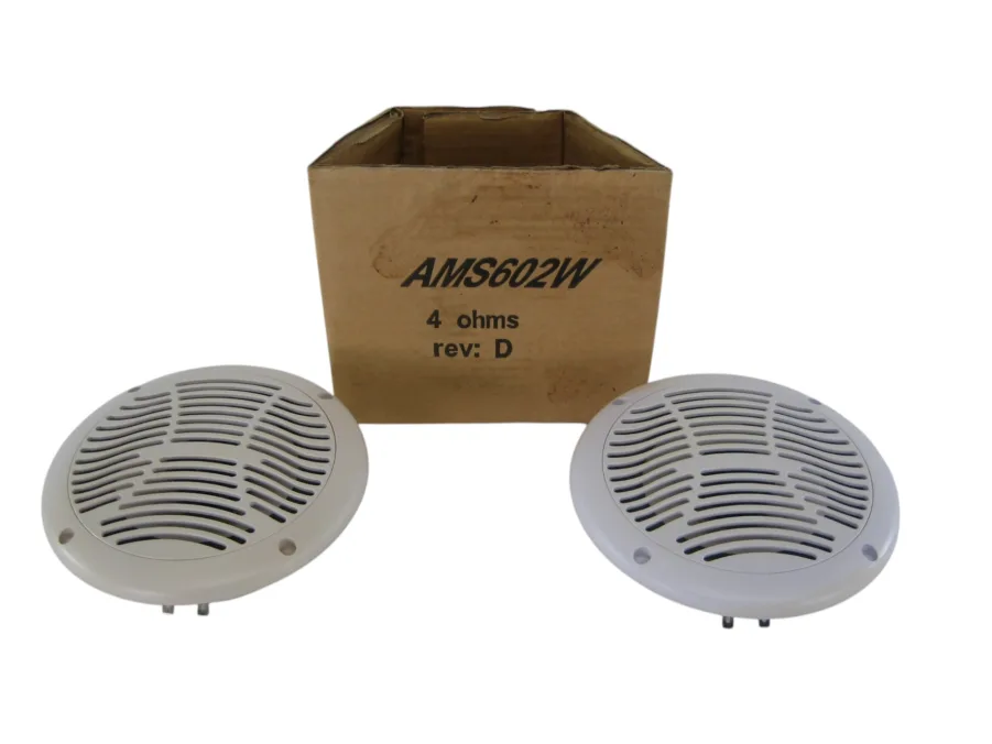 Aquatronics AMS602W 6 1/2'' 2-Way Weatherproof 60 Watt Speakers New-Old-Stock 90-Day Warranty
