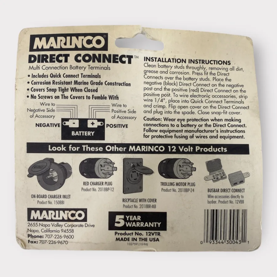 Marinco 12VTR Battery Direct Connect Multi-Connection Battery Terminals **New** - Image 2