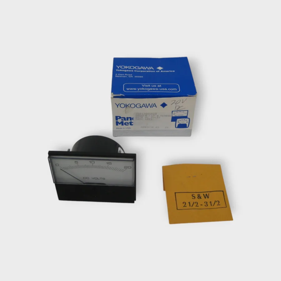 Yokogawa 260320NGNG9 Panel Meter Voltmeter 0-20 Volts DC Surface Mount 3-1/2" NEW