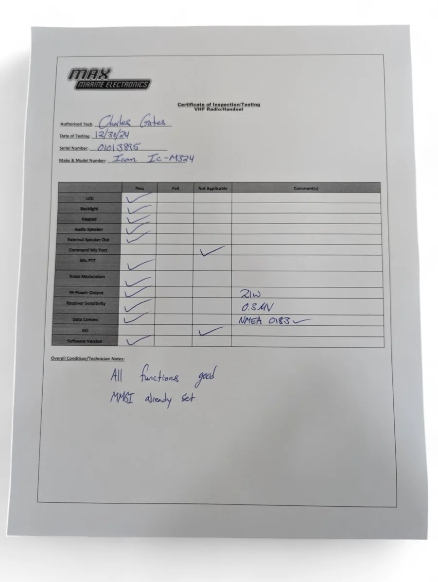 Icom IC-M324 Compact Marine VHF Radio - Tested - Image 7