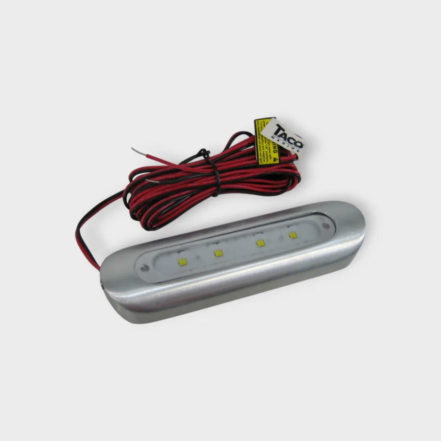 Taco F38-8800BXZ-W-1 White LED Deck Light T-Top Pipe Mount Aluminum Housing NEW - Image 3