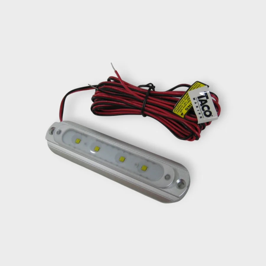 Taco F38-8800BXZ-W-1 White LED Deck Light T-Top Pipe Mount Aluminum Housing NEW - Image 4