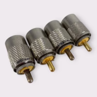 RF Industries RFU-645 Mini-UHF Male To UHF Male PL-259 Adapter **Lot of 4**