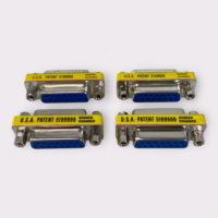 DB15 Female To Female 15-Pin Low Profile Mini Gender Changer **Lot of 4**