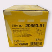 Vimar Eikon 20653.91 Classic Cover Plate 3-Module - Inox Brushed Steel **Box of 5**