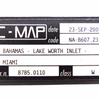 C-Map C-Card "Bahamas - Lake Worth Inlet - Miami" NA-B607.23 - 23 SEP 2009 - Free US Shipping