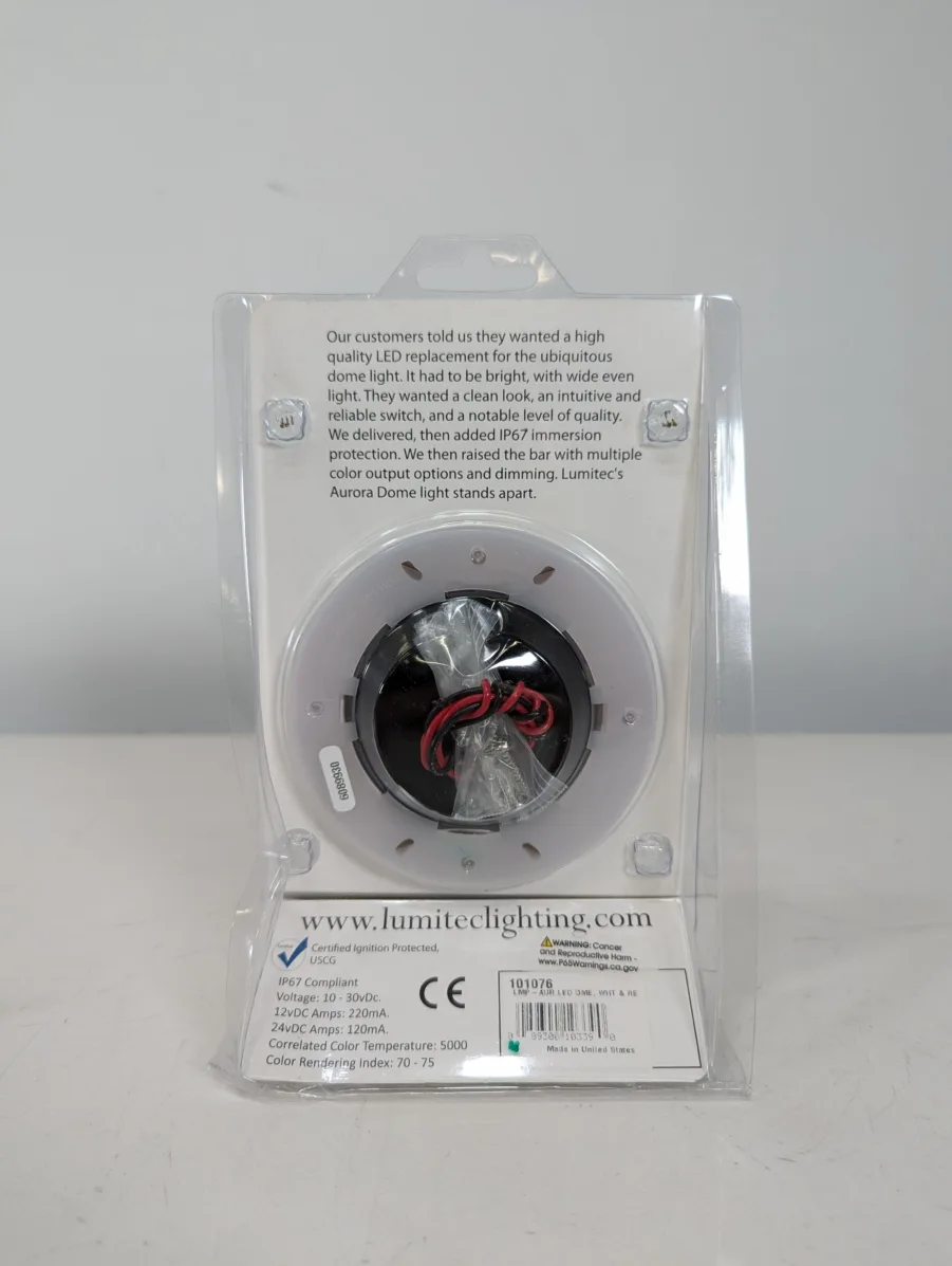 Lumitec Aurora Dome Light Dimmable White/Red LED Light - Image 2
