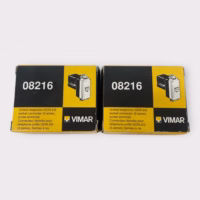 Vimar 08216 ISDN RJ11 Telephone Jack Outlet 6-Position / 6-Conductor - Ivory **Lot of 2**