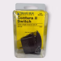 Blue Sea Systems 7929 Contura II Switch SPST On/Off - Black - Red Lens **New**