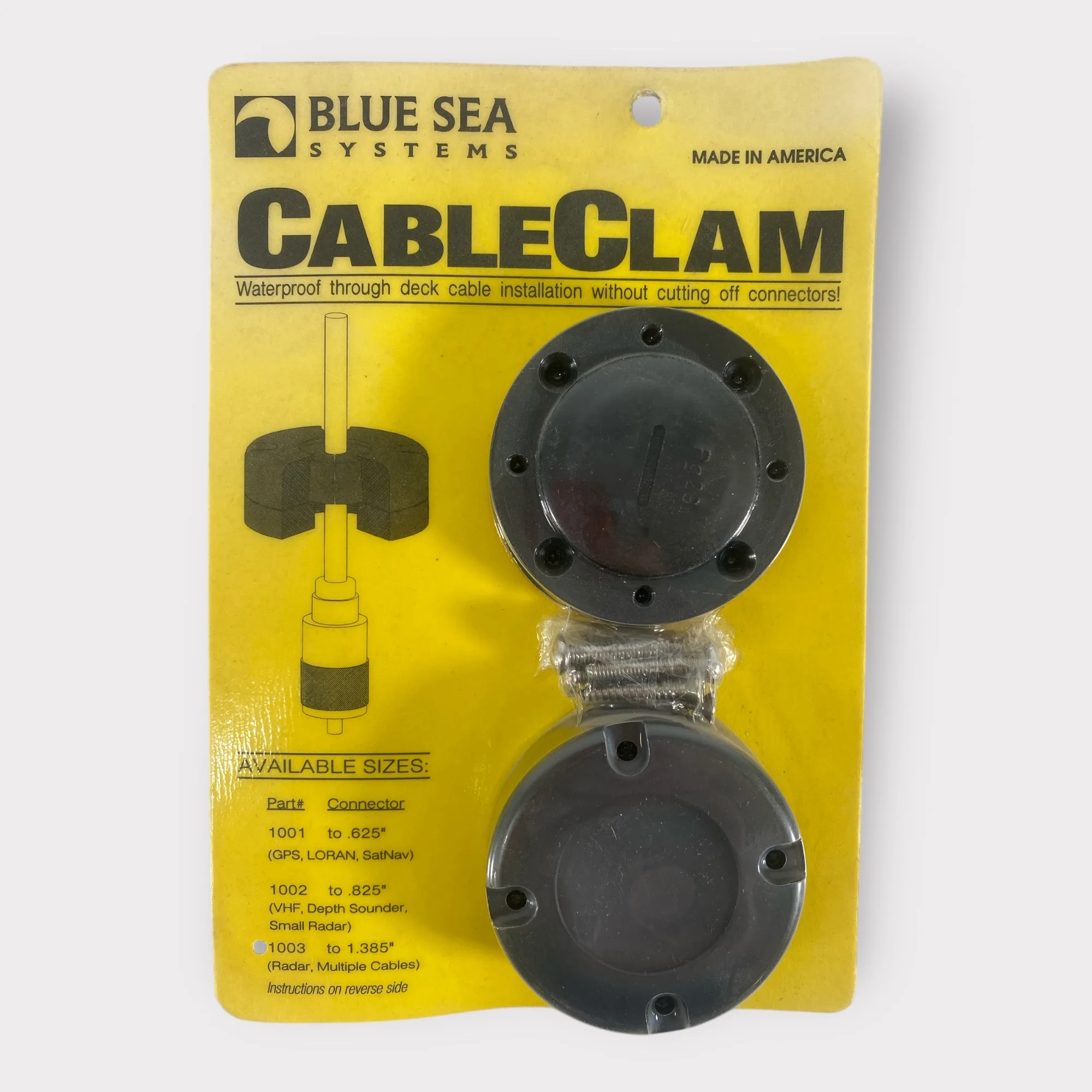 Clam Shell Connection Blue Sea Systems 1003 Waterproof Cable Clam For 1.385