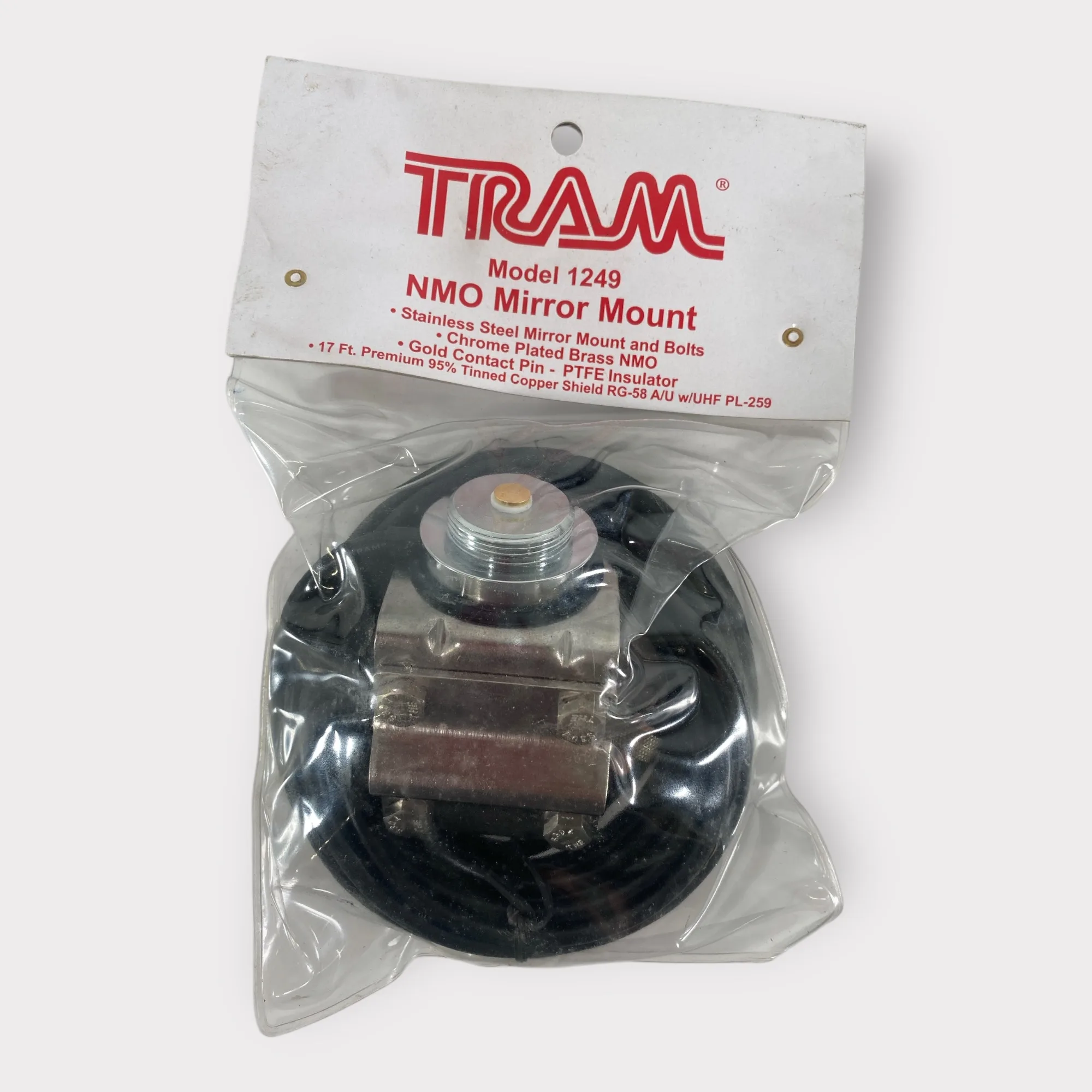 Tram Connector Tram 1249 Stainless Steel NMO Mirror Mount UHF/PL-259 Connector **New ...