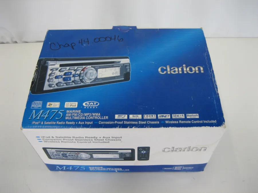 Clarion M475 Marine Receiver CDs CD-Rs CD-RWs MP3 WMA New-Old-Stock 90-Day Warranty - Image 8